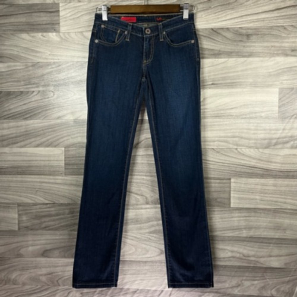 AG Adriano Goldschmied Womens The Casablanca Straight Leg Jeans Blue Pockets 24R